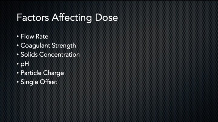 factors affecting chemical dosage
