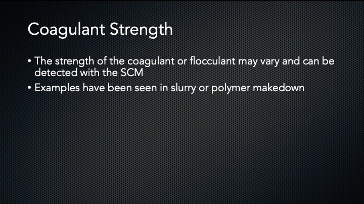 information about coagulant strength detection